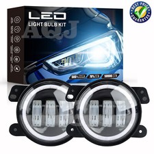 Pair 4inch Led Fog Lights Front Bumper Driving Lamps For Jeep Wrangler 2010-2023