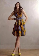 Anthropologie New Mille Collines Cotton Moonrise dress Size 8 Unique NWT