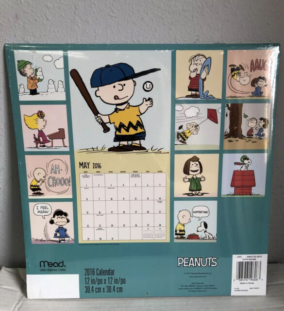 mead-peanuts-snoopy-16-month-calendar-2016-ebay