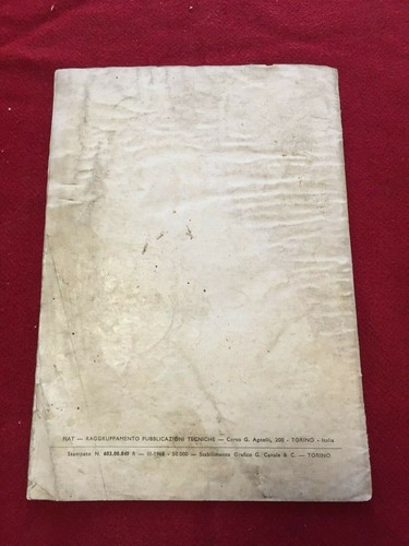 FIAT 850 SPECIAL 1968 SUPPLEMENTO MANUALE LIBRETTO USO MANUTENZIONE ISTRUZIONI - Foto 3 di 4
