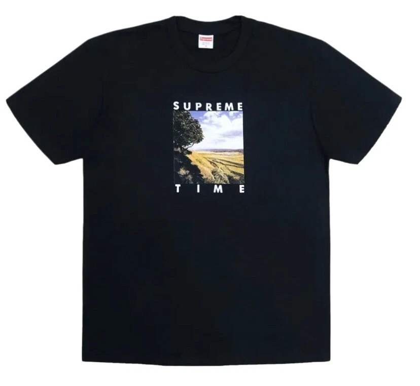 Tee shirt noir Supreme Time taille L SS20 SS20T27 neuf