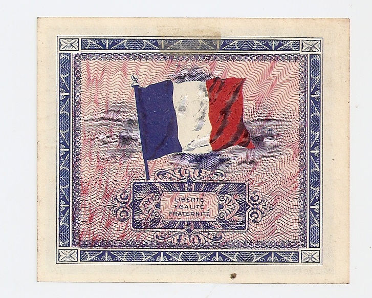 未使用 1944年 フランス 軍票 France 5 フラン francs 紙幣 未使用 1944年 フランス 軍票 France 5 フラン francs 紙幣 未