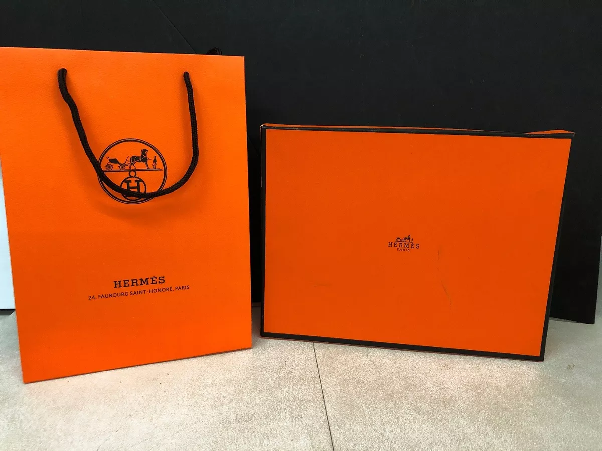 hermes orange paper bag