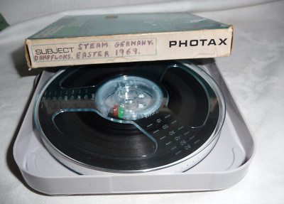 Steam Train Home Movie RARE Super8 color 5'' 200ft reel GERMANY DAMPFOLKS 1969