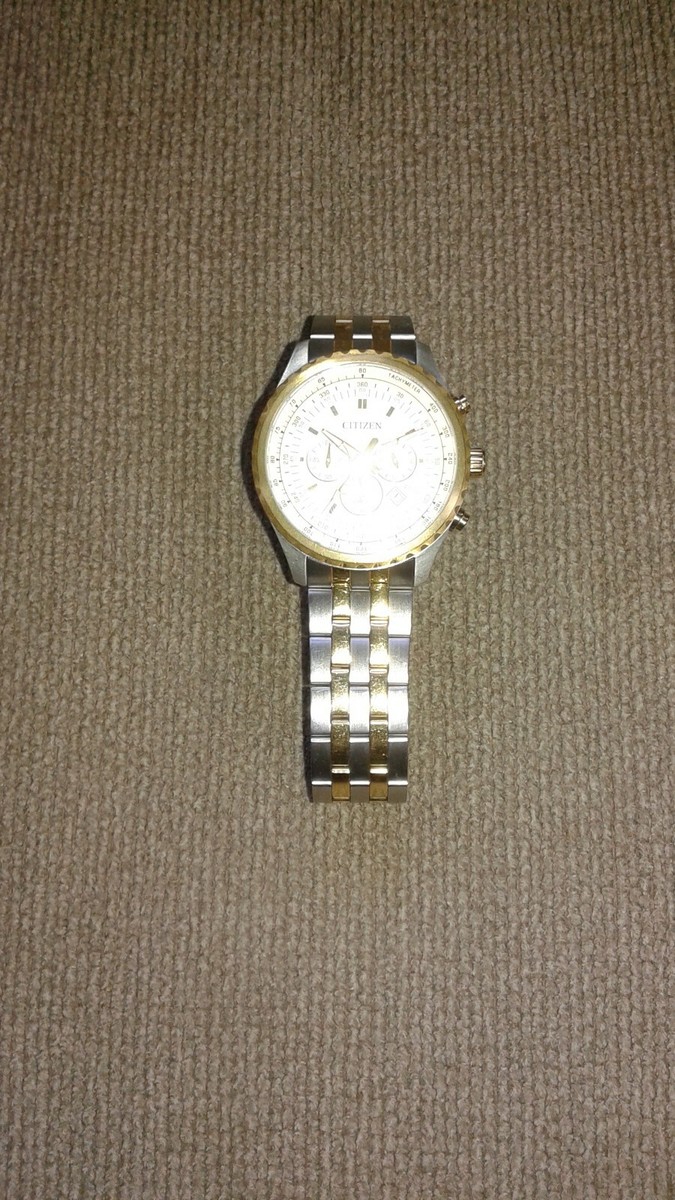 CITIZEN CHRONOGRAPH/DATE MEN WATCH 44MM QUARTZ TWO TONE