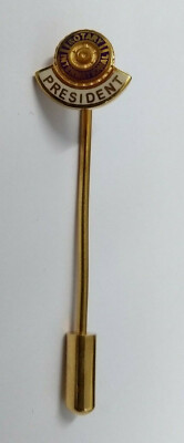 Original Rotary International Präsident Abzeichen Krawattennadel Abzeichen NEU