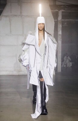 Rick Owens Jacket FW22 Strobe Gauntlet Reflective Grey | eBay