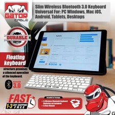 Teclado Inalámbrico Bluetooth Recargable Ultradelgado Y Portátil (150mAh) Compatible Con Galaxy