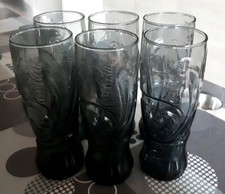 6 verres COCA COLA  Mac Do forme tulipe, couleur noir, neufs , jamais utilisés !