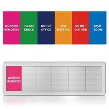 Slider Sign for Office - 6 Options Do Not Disturb Please Knock In A Meeting O...