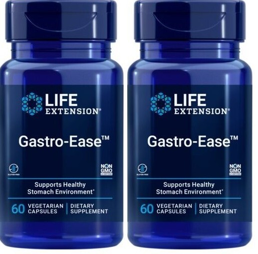Life Extension Gastro-Ease, 2X60Caps PepZinGI цинк L-карнозин/Pylopass