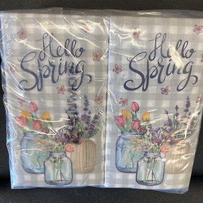 Sinmoe 200 Pcs 2 Ply Spring Guest NapkinsPaper Guest Towels for Bathroom ...