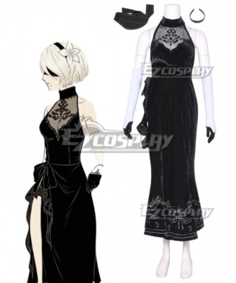 NieR: Automata 2B YoRHa No. 2 Type B Evening Dress Girls Cosplay Costume  E001 | eBay