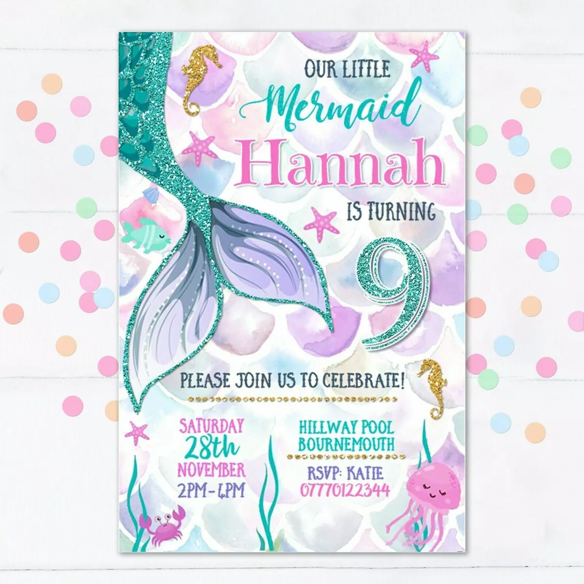 Mermaid invitations sale