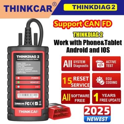 THINKCAR THINKDIAG2 OBD2 Scanner Bidirectional Car Diagnostic Tool ECU Coding US