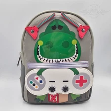 Loungefly Disney Pixar Toy Story Rex Game Green Gray Mini Backpack Bag New
