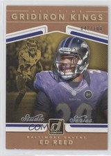 2017 Panini Donruss All-Time Gridiron Kings Studio Series 42/100 Ed Reed HOF ni4