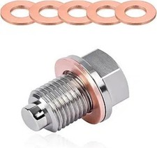 Magnetic Oil Drain Plug, M12 1.5 Stainless Steel Aluminum Sump D Size: M12 1.5