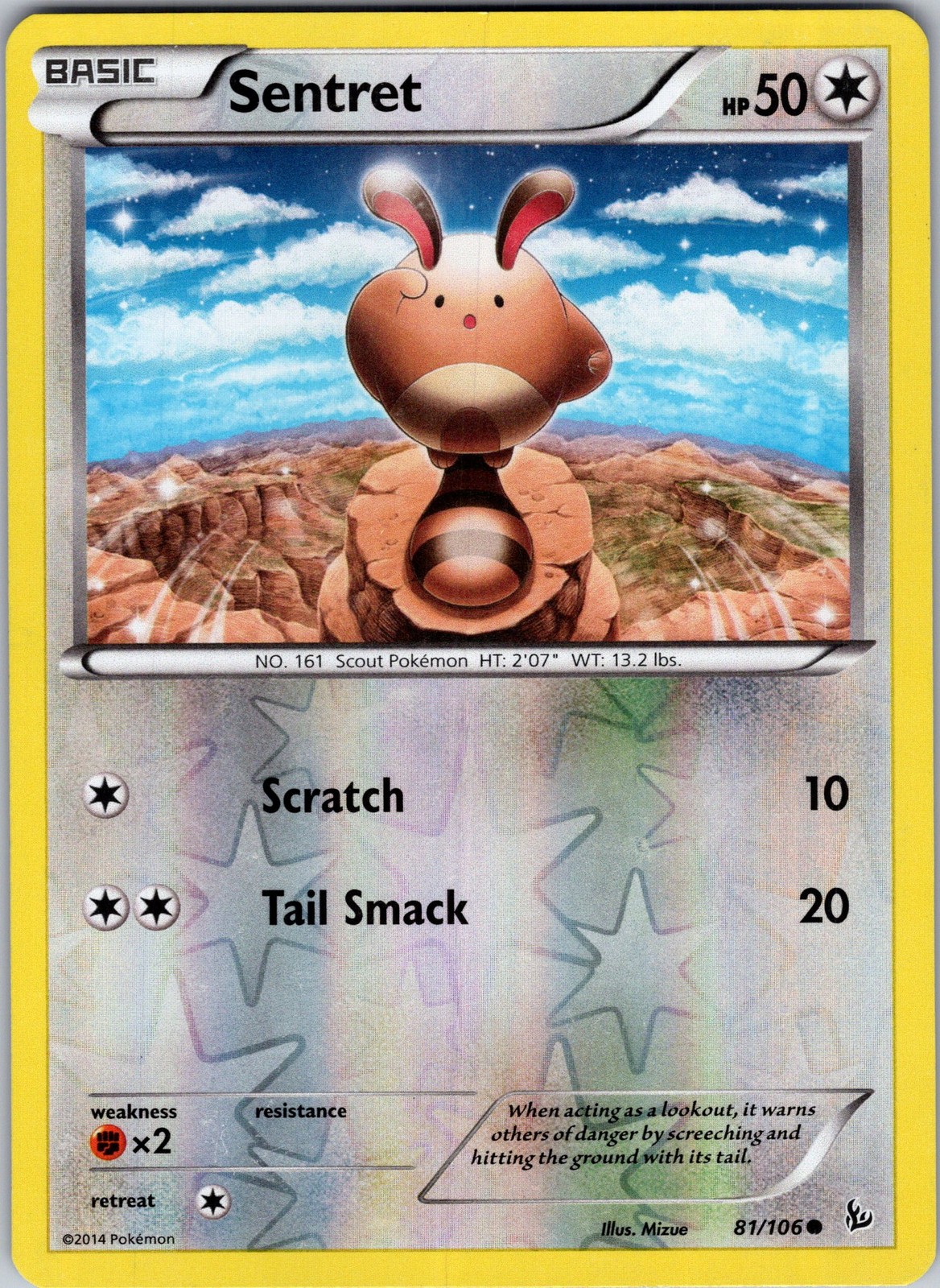 Sentret 81/106 XY - Flashfire Pokemon TCG LP