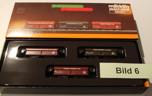 Märklin mini club, Spur Z, Art. 86301, Selbstentladew.-Set Schweizer Zementwerke | Zustand: Neu