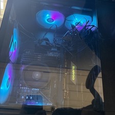 Gaming Tower Desktop PC Black RGB Lighting Computer Case Suitable For Gaming