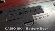 Casio SK-1 3D Printed Replacement Battery Cover Black PETG SK-1/5/8/10/60 VA-10