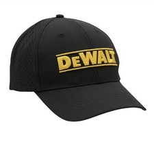 DEWALT-Hat-NEW-Men's 1-Size Black Polyester CoolPro Hat w/Water Repelling Finish
