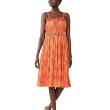 Nine West Smocked Pleated Sleeveless Dress Size XXL