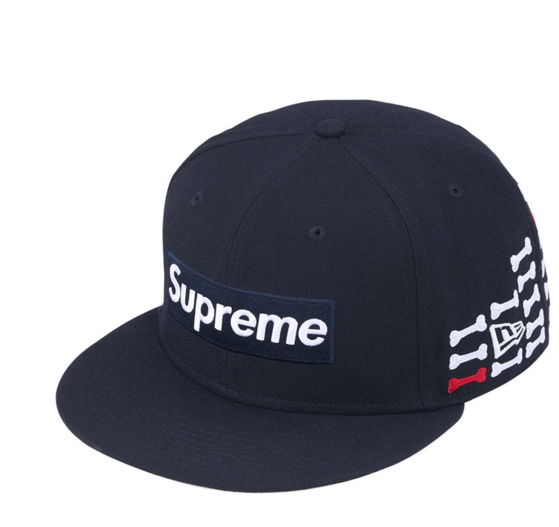 【7 1/4】Supreme Bones Box Logo New Era New Supreme Bones Box Logo New Era Blue 7 3/8 | eBay