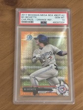 2017 Bowman Chrome Orange Mega Box Bo Bichette Rookie RC PSA 10 BCP142