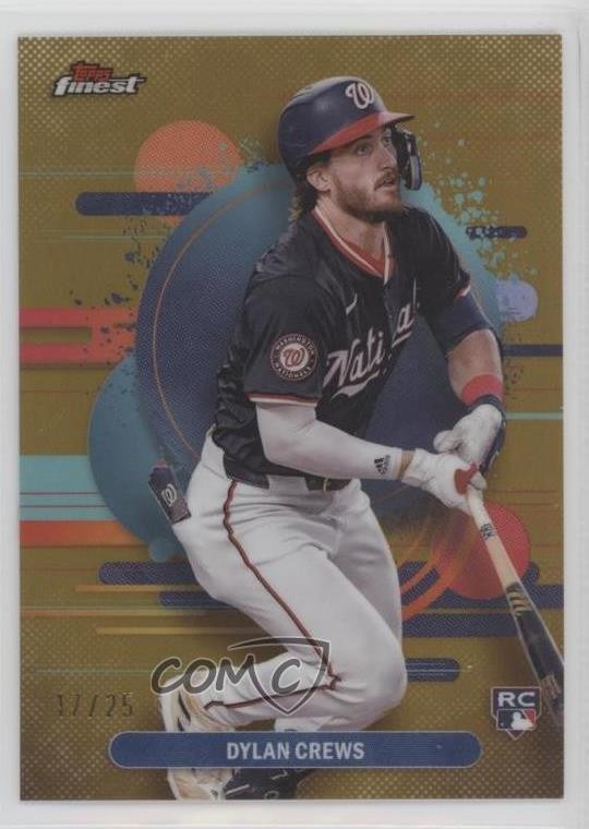 2025 Topps Finest Uncommon Gold Refractor 17/25 Dylan Crews #125 Rookie RC