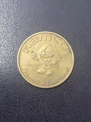 Namco Pacman Arcade Token Coin Amusement Entertainment Vintage