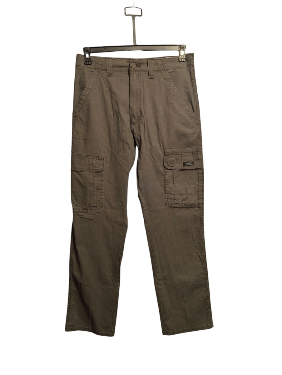Wrangler Five Star Heritage Men's Relaxed Fit Cargo Pants 30 X 32 Khaki Work