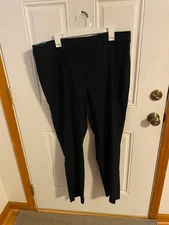 BRAND NEW WOMEN'S SIZE 18 RAFAELLA BLACK STRETCH ANKLE PANTS