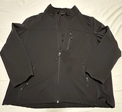 Swiss Tech Softshell Jacket Mens XL Black Full Zip Stretch