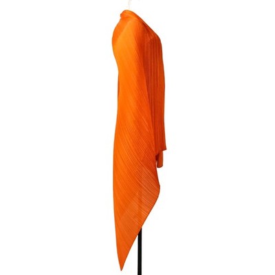 PLEATS PLEASE Issey Miyake Madame T Multi-Way Large Stole Orange