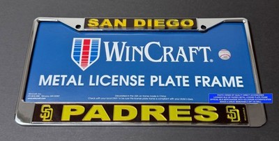 AUTHENTIC SAN DIEGO PADRES Metal License Plate Frame Auto Tag Car Truck SUV