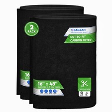 Cut to Fit Activated Carbon Filter Sheet 16  x 48  - 16" x 48" x 0.2"