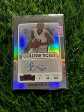 Michael Foster Jr 2022 Contenders COLLEGE TICKET AUTO Rookie #CT-MFJ SP PINK B22