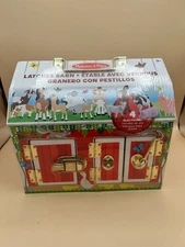 Melissa &-Doug Wooden Latches Activity Barn 6 Doors, 4 Play Figures Farm House