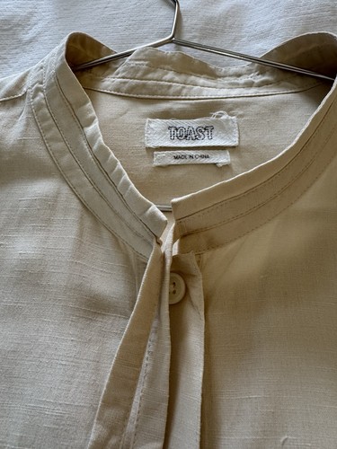 Toast Linen Silk Tie Neck Blouse -size 14 Ivory-Rrp £225-SOLD OUT - Picture 12 of 16