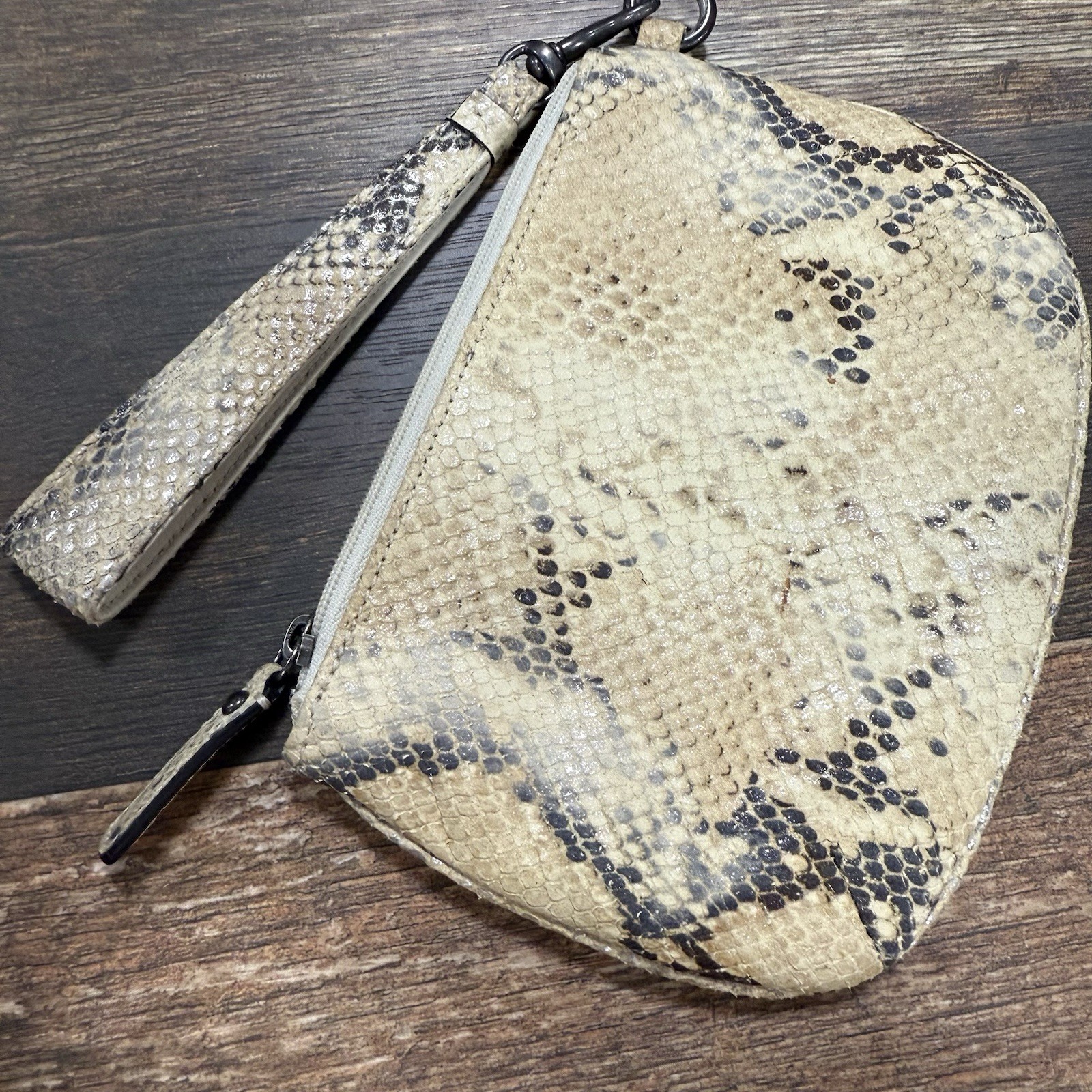 COACH Python Embossed Snakeskin Medium Wristlet C… - image 4