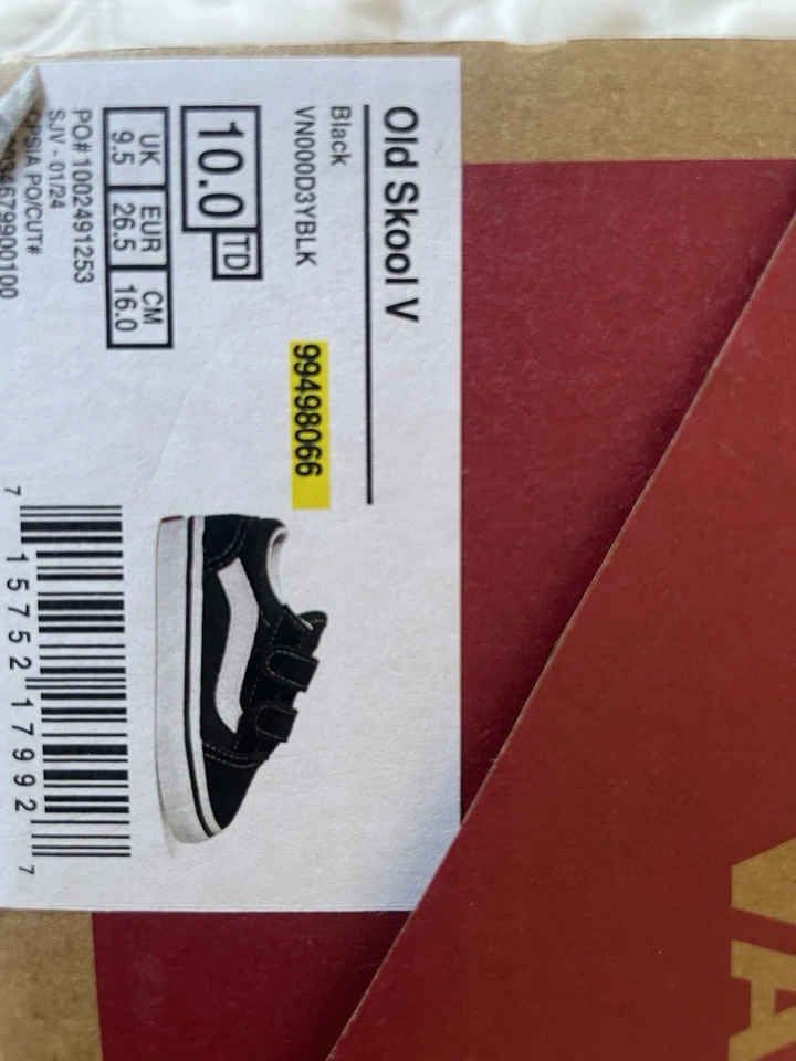 Kids Black Vans - Image 3 of 3