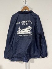 Vintage USS Yorktown CV-10 "The Fighting Lady" Lightweight Jacket Sz XXL
