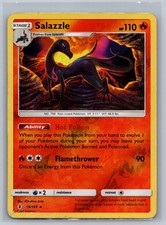 Salazzle 16/145 Rare Guardians Rising Pokemon Card Reverse Holo Heavily Played