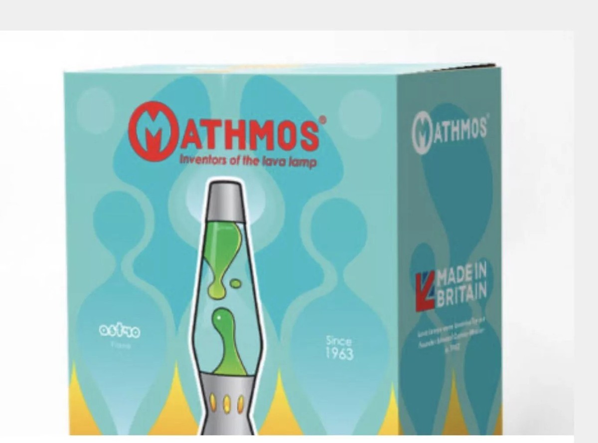 Mathmos Full Size Astro CANDLE powered Lava Lamp With GREEN wax In