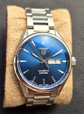 Tag Heuer Carrera Calibre 5 Automatik Day Date 41mm Uhr Ref. WAR201E