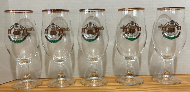 Rare set - Vintage Sarajevska Pivari D.D. beer glasses. set of 5