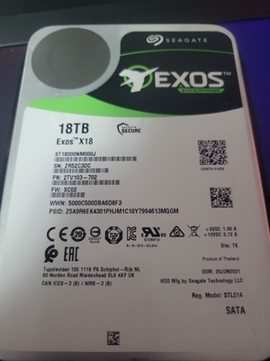 Seagate Exos X18 18TB, Internal, 7200RPM, 3.5'' (ST18000NM000J) Hard Drive