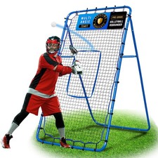 Lacrosse Rebound Net, 7x4ft Volleyball Rebounder for Backyard, Adjustable Ang...